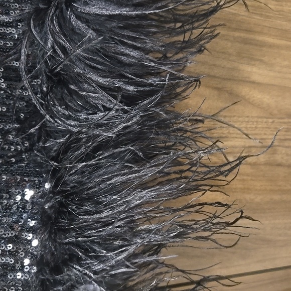 Eliza J-Sequin Feather Sheath Dress-Size 14 - Picture 8 of 17